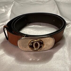 Vintage Gucci brown leather belt
